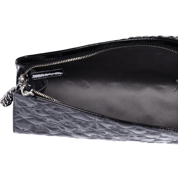 CHANEL Lucky Symbols Pochette Embossed Quilted Patent Black - Picture 7 of 7